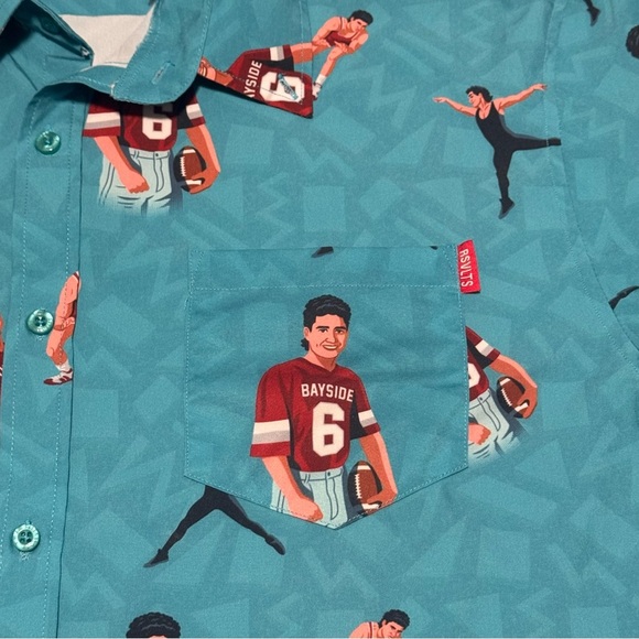 RSVLTS Saved By The Bell Short Sleeve Button Down Size XXL Kunuflex Party Shirt - Picture 4 of 11